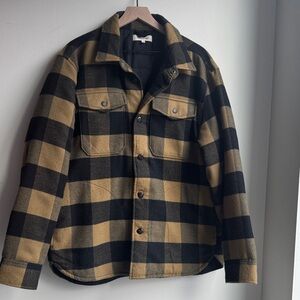 Madewell Black and Tan Buffalo Check Shacket
